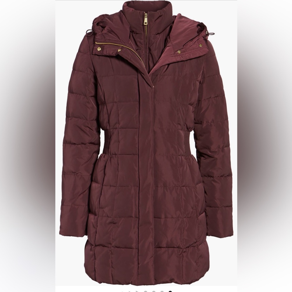 Cole Haan Signature Cole Haan Hooded Down & Feather Jacket | Merlot, Small